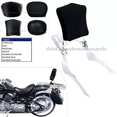 1999-up Yamaha V Star 1100 XVS1100 Sissy Bar Backrest Pad With Luggage Rack • $139