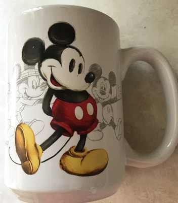 $4.99 • Buy 2003 DISNEY STORE Mickey Mouse  Through The Ages  Porcelain Mug