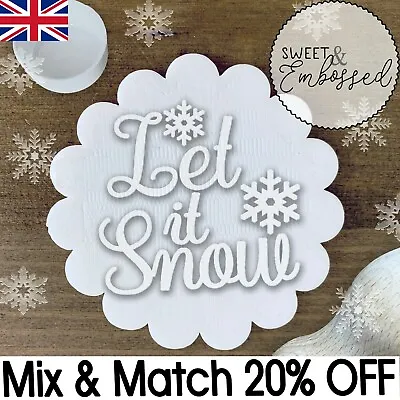 £3.95 • Buy Let It Snow Cookie Stamp Embosser Fondant Christmas XMAS Snowflake Topper
