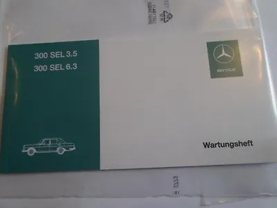 Mercedes Maintenance Booklet 300 Sel 300SEL 63 6.3 5 3.5 Customer Care Plan W • $89.37