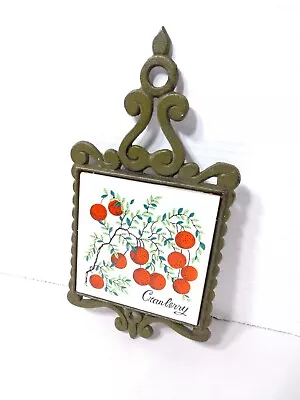 Vintage Trivet Japan Ceramic And Metal Cranberry Print • $14.95