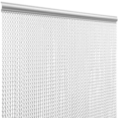 Aluminium Door Fly Screen Metal Chain Curtain Insect Pest Blinds 210cm X 90cm • £45.99