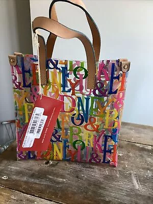 Dooney & Bourke Doodle Retro Lunch Bag Tote Clear NEW New With Tags Letters • $32.90