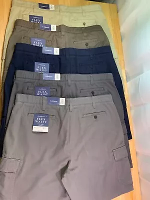 New Men’s Croft & Barrow Flex Waist Cargo Shorts—Great Colors!!- • $34.99