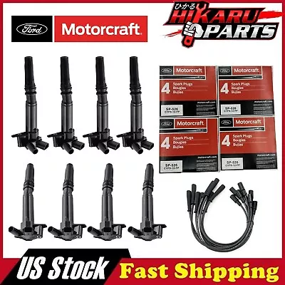 16x Motorcraft Spark Plug & 8x Igniton Coil & Wire For Ford F150 F350 F250 • $441.76