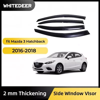 Fits MAZDA 3 Sedan Hatchback 2014-18 Side Window Visor Sun Rain Deflector Guard • $23.99