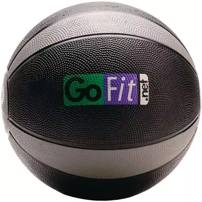 GoFit 12-lb Black And Gray Medicine Ball - Low Bounce Rubber • $60.50