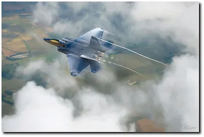Vaping Raptor By Peter Chilelli - Lockheed Martin F-22 Raptor- Aviation Art • $695
