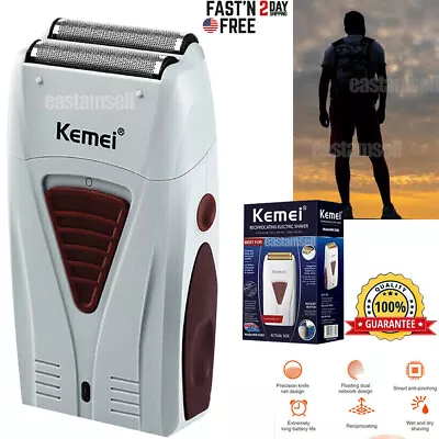 Men'S Beard Trimmer Electric Shaver Barber Cordless USB Shaving Machine Kemei US • $18.99