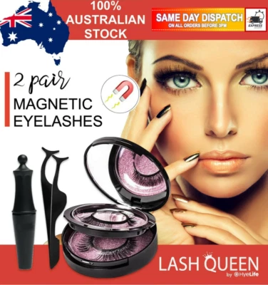 $5.99 • Buy HOT Magnetic Lashes, Eyelashes, Glam 2 Pack, Faux Mink & Eyeliner Set
