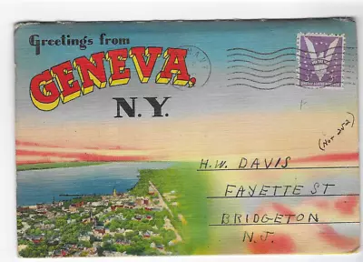 Vintage-postcard Folder-geneva New York • $2.25