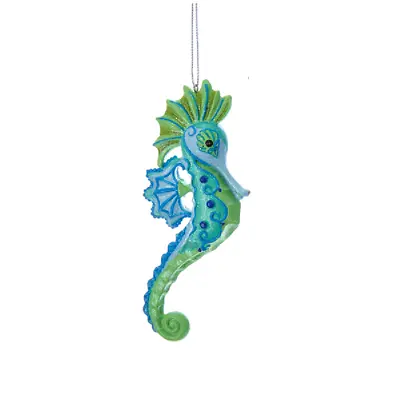 Kurt Adler 4.25  Resin Mermaid Fantasy Seahorse Nautical Xmas Ornament E0223-3 • $9.88