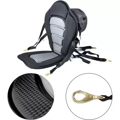 $74.99 • Buy 2pcs Adjustable Padded Kayak Seat Cushion Canoe Backrest Detachable Storeage Bag