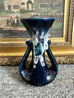 Stunning Blue Lava Glazed Vallauris Pottery Vase Vintage French  • £18