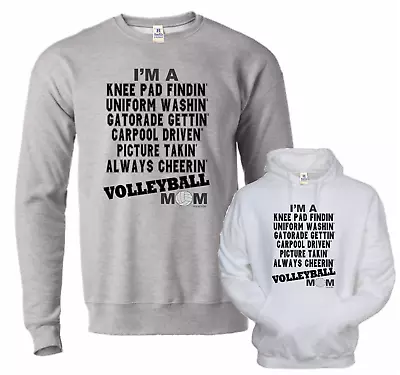 Volleyball I'm A Kneepad Mom HoneVille™ Hoodie Crewneck Sweatshirt • $26.96