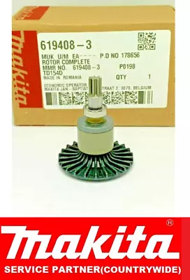 Genuine Makita Rotor For DTD154 Brushless Impact Driver Part No 619408-3 • £40.86