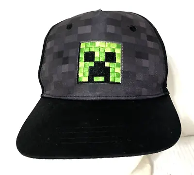 Minecraft Creeper Youth Black & Gray Snapback Hat Cap • $7.95