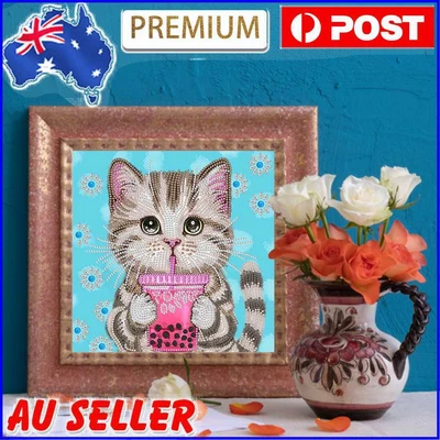 $11.81 • Buy 5D DIY Partial Special Shaped Drill Diamond Painting Cat Kit Home Decor (YXC255)