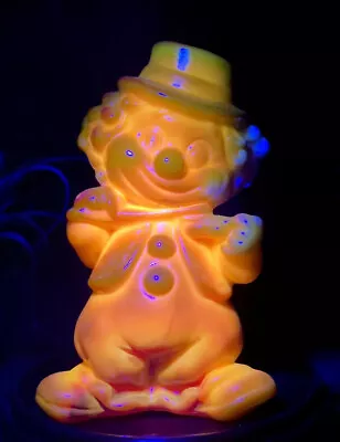 Vintage Unique MOSSER Slag Glass Clown Glows Under Black Light TJ The Clown • $54