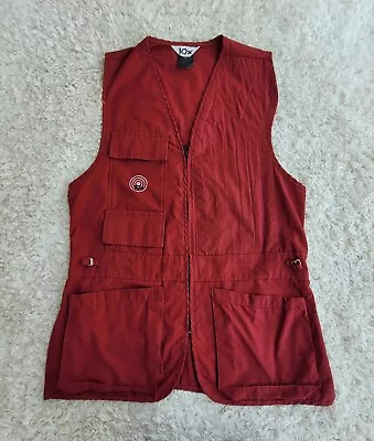 Vintage 10X Men's Brick Red Full Zip Hunting Vest Lightweight Sz M Made In USA  • $20