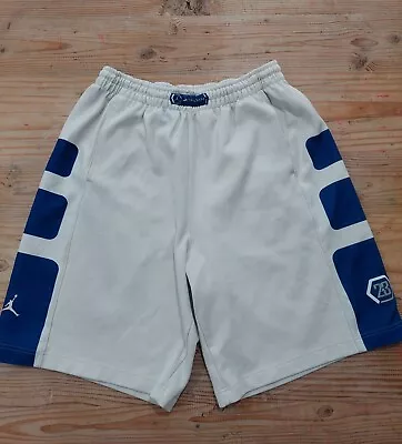 Vintage Nike Jordan Shorts Y2K Mens 2XL XXL White Blue Gym Basketball  • $34.99