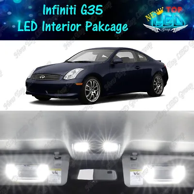 White Interior LED Lights Package Kit Fit 2003 - 2006 2007 Infiniti G35 Coupe • $13.99