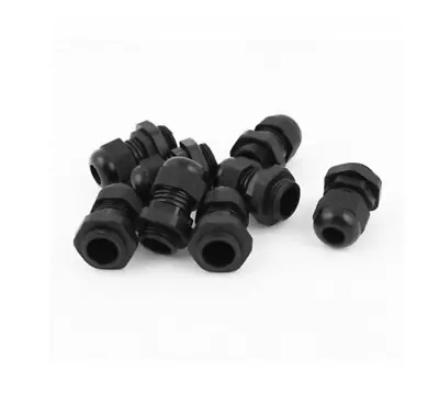 10Pcs/Set PG9 Waterproof Cable Gland Connectors Joints 4-8mm Black  Cable Glands • $7.17