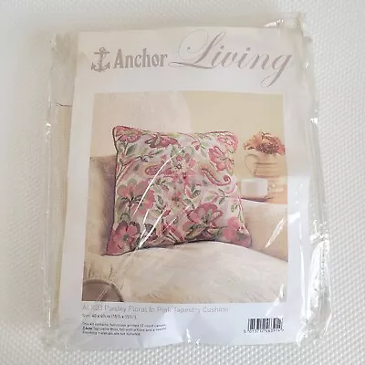 Anchor Living ALR03 Paisley Floral In Pink Tapestry Cushion Kit 40x40cm • £35