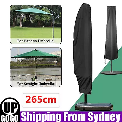 $19.59 • Buy 265CM Parasol Umbrella Cover Cantilever Banana Waterproof Outdoor Garden Shield