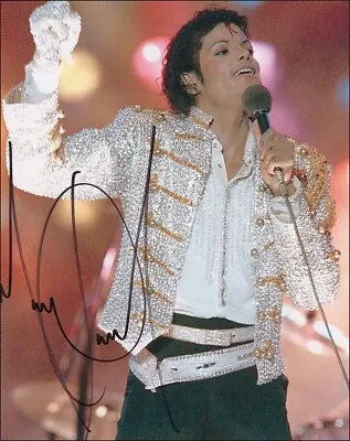 Signed Michael Jackson 8X10 Color RP Photo Coa  GUARANTEE ORIGINAL RP AUTOGRAPH • $7.75