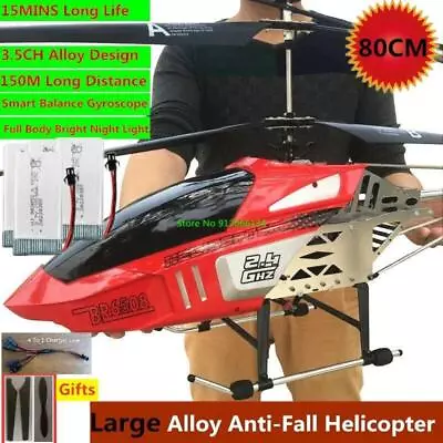 3.5ch 80cm Large Rc Helicopter Remote Control Drone Anti-fall Outdoor Rc Toy-rtf • $70.99