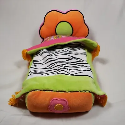 Groovy Girls Orange Flower Shaped Beautiful Bed Zebra Print Blanket W/ Tag • $9