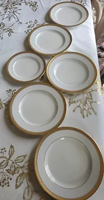 Set Mikasa Palatial Gold 6.5 In Bread Plate & 5- 8 In Salad Plates Discontinued  • $46.20