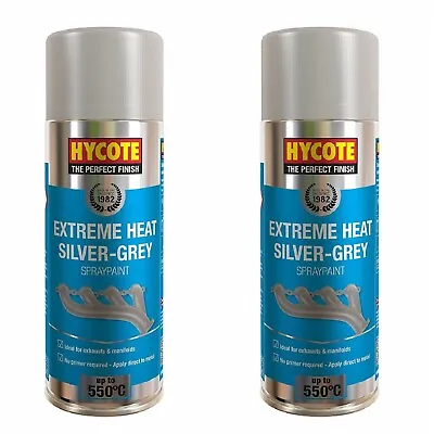 X2 Hycote Extreme Heat VHT Spray Paint Silver Grey Exhaust Engine High Temp • $22.68