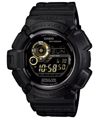 Casio G-Shock Digital Mens MUDMAN Black/Gold Watch G9300GB-1 G-9300GB-1 • $222.90