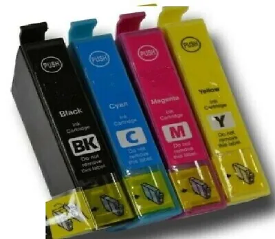£12.98 • Buy Set Of 4 Replacement Ink Cartridges For Epson Stylus DX7450 Printer