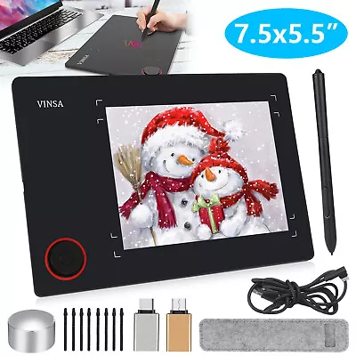 Graphics Drawing Tablet With 8192 Pressure Sensitivity Battery-Free Stylus 10x6  • $25.98