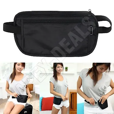 Unisex Bum Bag Money Travel Waist Belt Fanny Pack Pouch Festival Money Wallet UK • £3.79