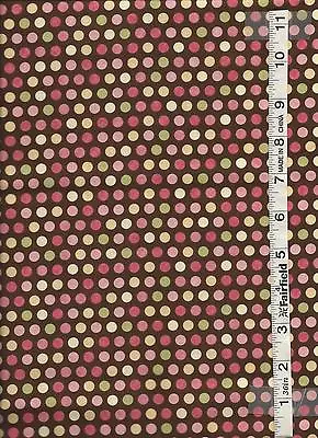 God Gave Me You Brown Dots Allover Fabric By Henry Glass  Bty PRICE REDUCED • £9.64