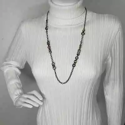 J. Crew Necklace Costume Jewelry Asymmetrical Burnished Gold Tone Bohemian Boho • $20
