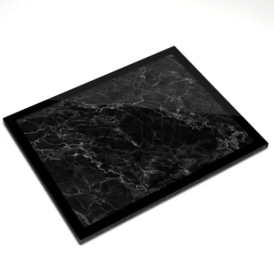 £14.99 • Buy Glass Placemat 20x25 Cm - Black Granite Rock Effect  #3320