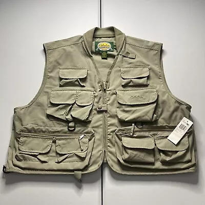 NWT Men’s Cabelas Fly Fishing Vest Outdoor Tactical Utility XL Full Zip • $42.49