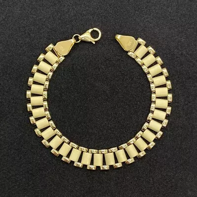 10k Gold Rolex Chain Link Bracelet Anklet For Men Women • $349