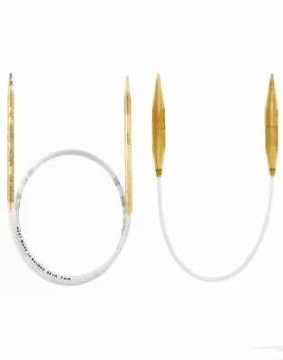 Addi Knitting Needles Gold Glitter 60  Fixed Circular Plastic 150cm • £6.90