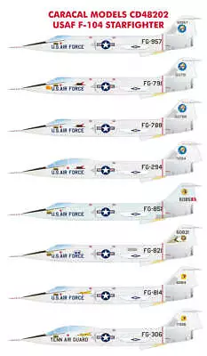 Caracal 1/48 Decal CD48202 - AirForce F-104A/C Starfighter • $19.94