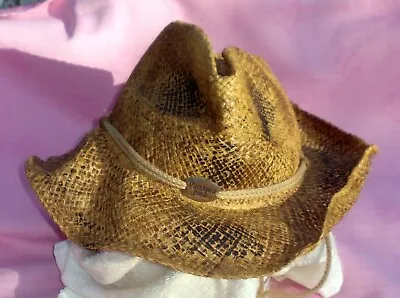 Panama Jack Straw Cowboy Hat One Size Fits All Vintage • $9.99