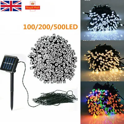 100-500LED Solar Power Fairy Lights String Garden Light Christmas Outdoor Party • £17.99