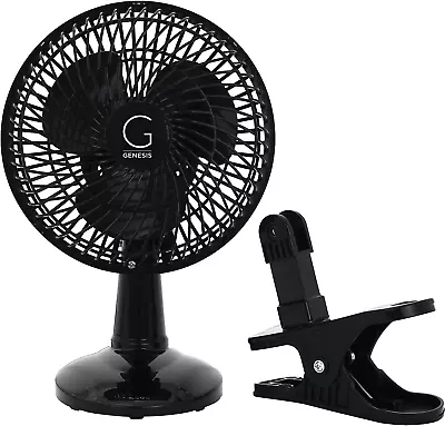 6-Inch Clip Convertible Table-Top & Clip Fan Two Quiet Speeds - Ideal For The Ho • $26.65