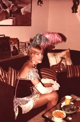 $5 • Buy VTG 1977 Photo Halloween Party Costume Sexy Can-can Dancer Showgirl Fishnets