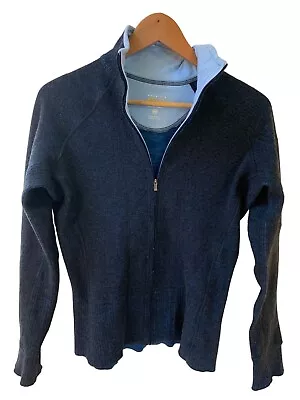 Mountain Hardwear Womens Sweater Jacket Full-Zip Wool Blend Long Sleeve Blue M • $24.99